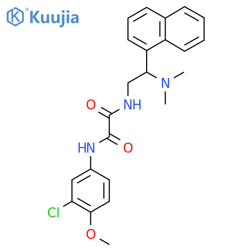 N'-(3-chloro-4-methoxyphenyl)-N-2-(dimethylamino)-2-(naphthalen-1-yl)ethylethanediamide structure