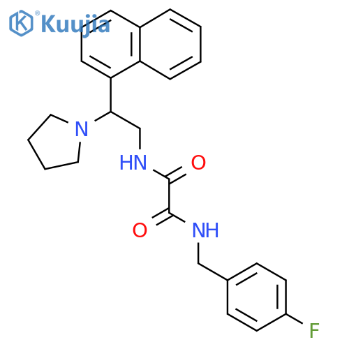 N'-(4-fluorophenyl)methyl-N-2-(naphthalen-1-yl)-2-(pyrrolidin-1-yl)ethylethanediamide structure