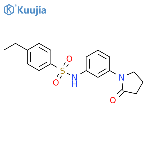 4-ethyl-N-3-(2-oxopyrrolidin-1-yl)phenylbenzene-1-sulfonamide structure