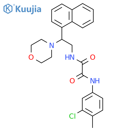 N'-(3-chloro-4-methylphenyl)-N-2-(morpholin-4-yl)-2-(naphthalen-1-yl)ethylethanediamide structure