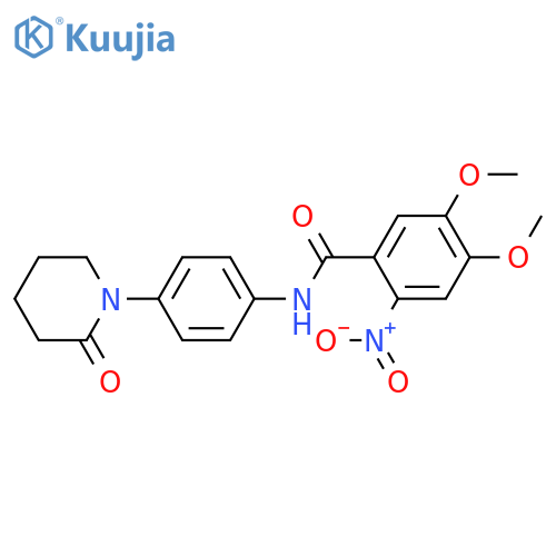 4,5-dimethoxy-2-nitro-N-4-(2-oxopiperidin-1-yl)phenylbenzamide structure
