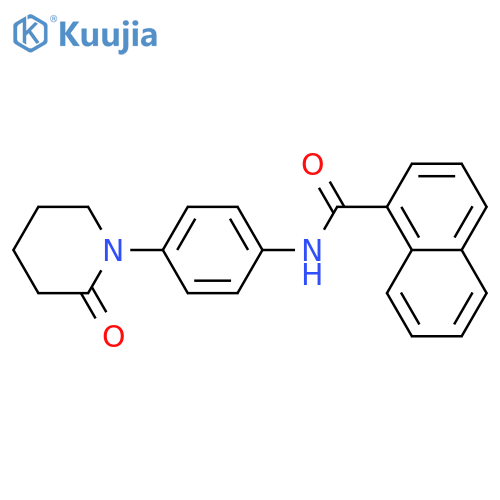 N-4-(2-oxopiperidin-1-yl)phenylnaphthalene-1-carboxamide structure