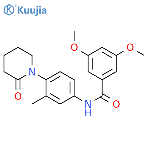 3,5-dimethoxy-N-3-methyl-4-(2-oxopiperidin-1-yl)phenylbenzamide structure