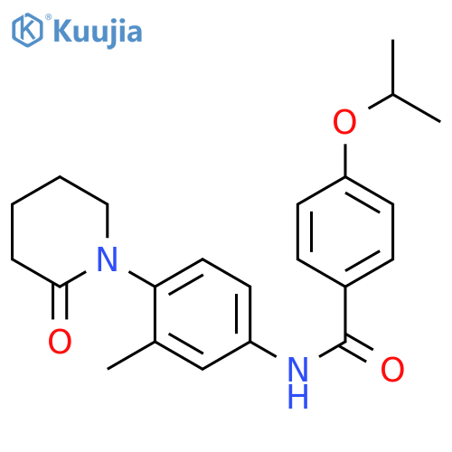 N-3-methyl-4-(2-oxopiperidin-1-yl)phenyl-4-(propan-2-yloxy)benzamide structure