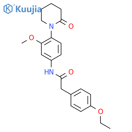 2-(4-ethoxyphenyl)-N-3-methoxy-4-(2-oxopiperidin-1-yl)phenylacetamide structure