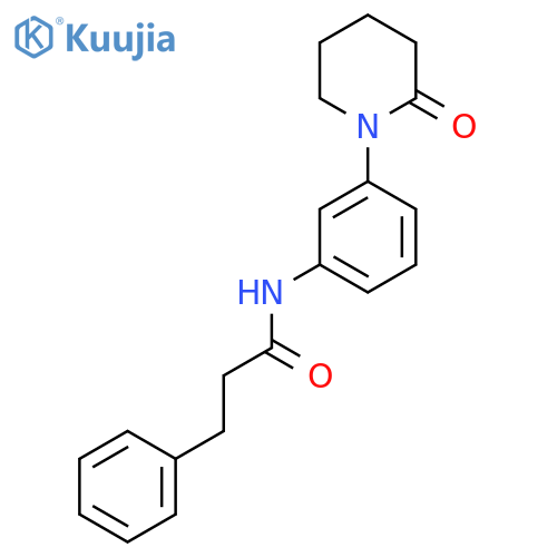 N-3-(2-oxopiperidin-1-yl)phenyl-3-phenylpropanamide structure