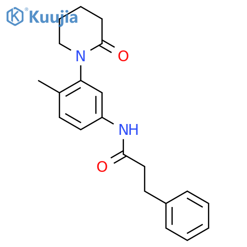 N-4-methyl-3-(2-oxopiperidin-1-yl)phenyl-3-phenylpropanamide structure