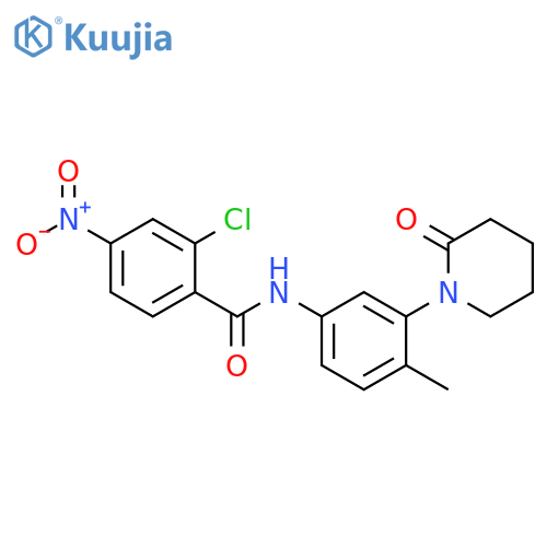 2-chloro-N-4-methyl-3-(2-oxopiperidin-1-yl)phenyl-4-nitrobenzamide structure