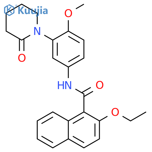 2-ethoxy-N-4-methoxy-3-(2-oxopiperidin-1-yl)phenylnaphthalene-1-carboxamide structure
