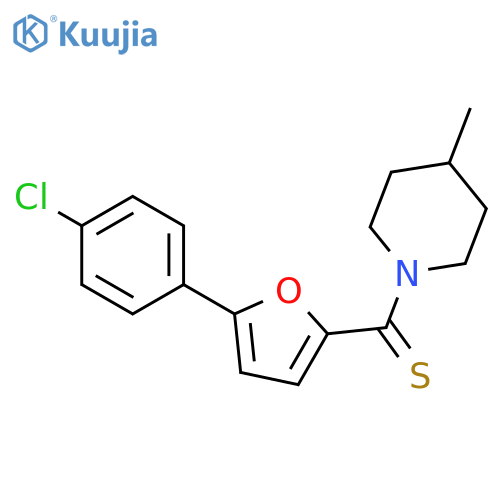 1-5-(4-chlorophenyl)furan-2-carbothioyl-4-methylpiperidine structure