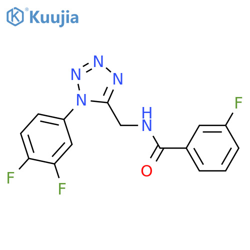 N-{1-(3,4-difluorophenyl)-1H-1,2,3,4-tetrazol-5-ylmethyl}-3-fluorobenzamide structure