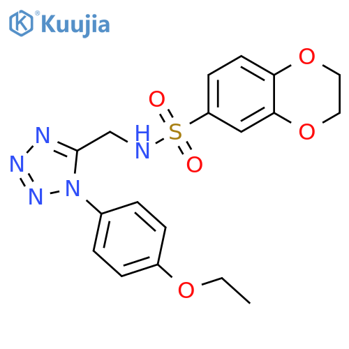 N-{1-(4-ethoxyphenyl)-1H-1,2,3,4-tetrazol-5-ylmethyl}-2,3-dihydro-1,4-benzodioxine-6-sulfonamide structure