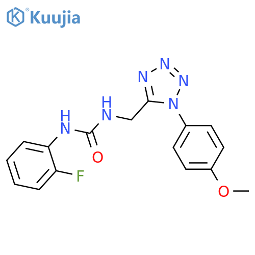 1-(2-fluorophenyl)-3-{1-(4-methoxyphenyl)-1H-1,2,3,4-tetrazol-5-ylmethyl}urea structure