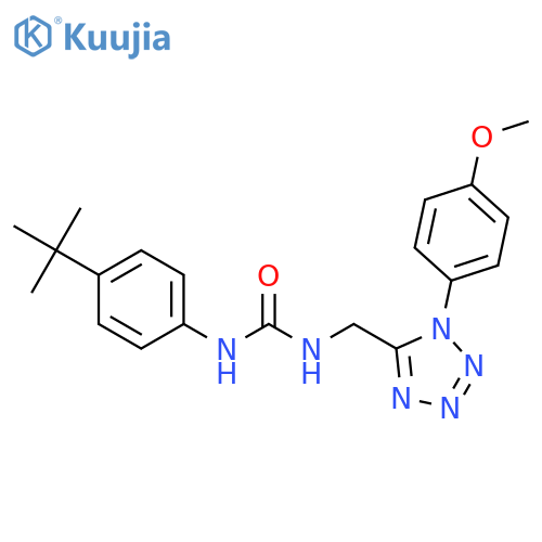 1-(4-tert-butylphenyl)-3-{1-(4-methoxyphenyl)-1H-1,2,3,4-tetrazol-5-ylmethyl}urea structure