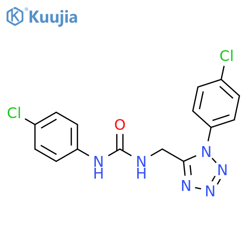 1-(4-chlorophenyl)-3-{1-(4-chlorophenyl)-1H-1,2,3,4-tetrazol-5-ylmethyl}urea structure