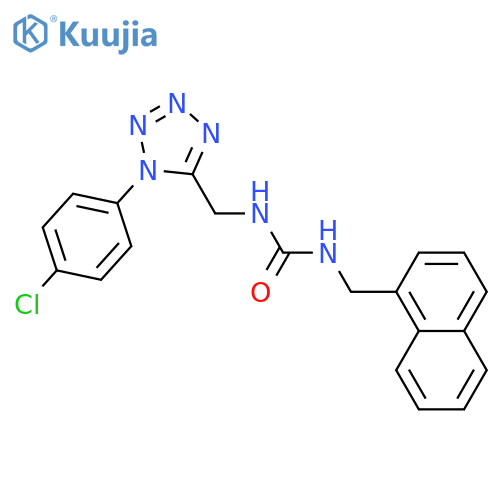 3-{1-(4-chlorophenyl)-1H-1,2,3,4-tetrazol-5-ylmethyl}-1-(naphthalen-1-yl)methylurea structure