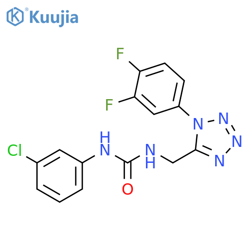 1-(3-chlorophenyl)-3-{1-(3,4-difluorophenyl)-1H-1,2,3,4-tetrazol-5-ylmethyl}urea structure