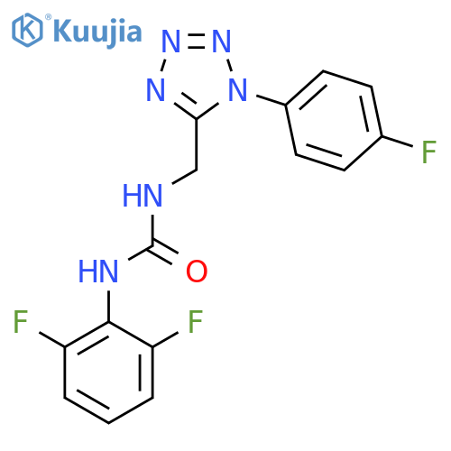 1-(2,6-difluorophenyl)-3-{1-(4-fluorophenyl)-1H-1,2,3,4-tetrazol-5-ylmethyl}urea structure