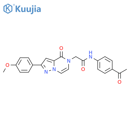 N-(4-acetylphenyl)-2-2-(4-methoxyphenyl)-4-oxo-4H,5H-pyrazolo1,5-apyrazin-5-ylacetamide structure