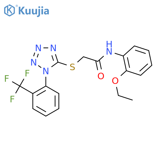 N-(2-ethoxyphenyl)-2-({1-2-(trifluoromethyl)phenyl-1H-1,2,3,4-tetrazol-5-yl}sulfanyl)acetamide structure
