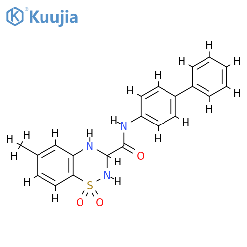 N-{1,1'-biphenyl-4-yl}-6-methyl-1,1-dioxo-3,4-dihydro-2H-1lambda6,2,4-benzothiadiazine-3-carboxamide structure