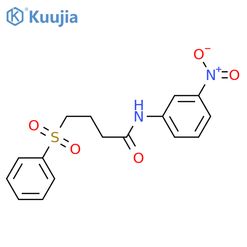 4-(benzenesulfonyl)-N-(3-nitrophenyl)butanamide structure