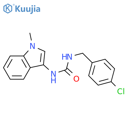 1-(4-chlorophenyl)methyl-3-(1-methyl-1H-indol-3-yl)urea structure