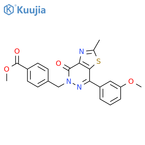 methyl 4-{7-(3-methoxyphenyl)-2-methyl-4-oxo-4H,5H-1,3thiazolo4,5-dpyridazin-5-ylmethyl}benzoate structure