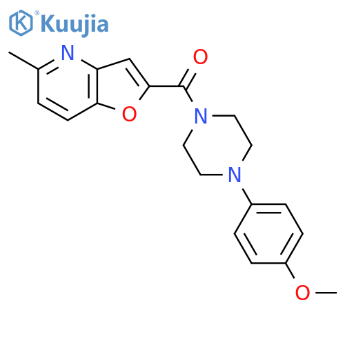 1-(4-methoxyphenyl)-4-{5-methylfuro3,2-bpyridine-2-carbonyl}piperazine structure