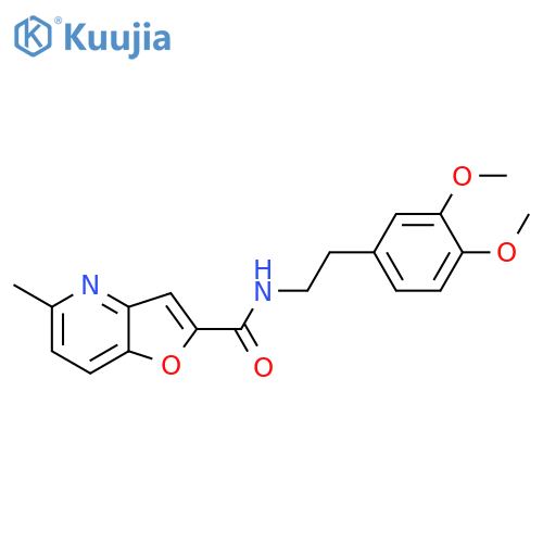 N-2-(3,4-dimethoxyphenyl)ethyl-5-methylfuro3,2-bpyridine-2-carboxamide structure