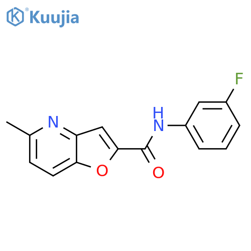 N-(3-fluorophenyl)-5-methylfuro3,2-bpyridine-2-carboxamide structure