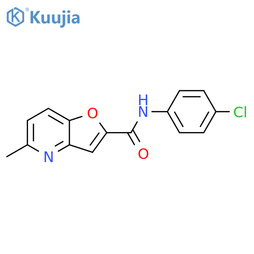N-(4-chlorophenyl)-5-methylfuro3,2-bpyridine-2-carboxamide structure