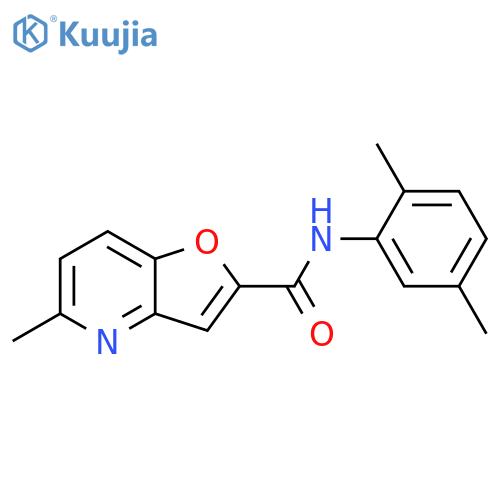 N-(2,5-dimethylphenyl)-5-methylfuro3,2-bpyridine-2-carboxamide structure