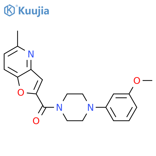 1-(3-methoxyphenyl)-4-{5-methylfuro3,2-bpyridine-2-carbonyl}piperazine structure