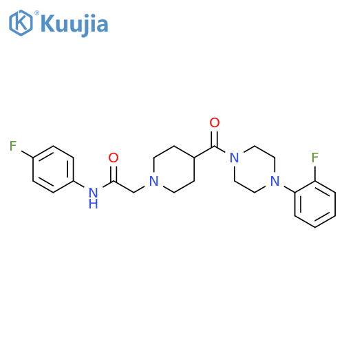 N-(4-fluorophenyl)-2-{4-4-(2-fluorophenyl)piperazine-1-carbonylpiperidin-1-yl}acetamide structure