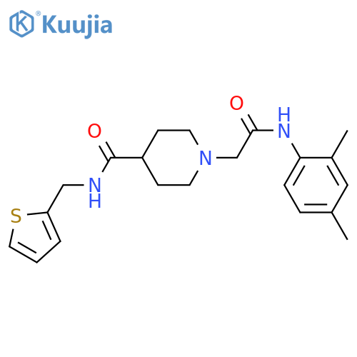 1-{(2,4-dimethylphenyl)carbamoylmethyl}-N-(thiophen-2-yl)methylpiperidine-4-carboxamide structure