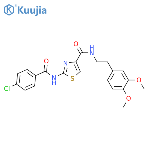 2-(4-chlorobenzamido)-N-2-(3,4-dimethoxyphenyl)ethyl-1,3-thiazole-4-carboxamide structure