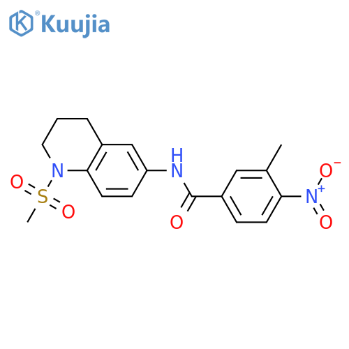N-(1-methanesulfonyl-1,2,3,4-tetrahydroquinolin-6-yl)-3-methyl-4-nitrobenzamide structure