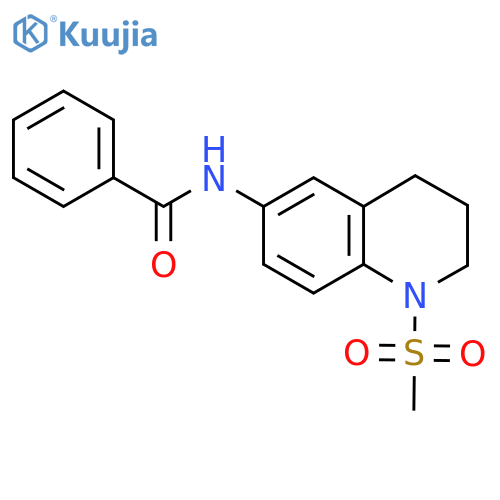 N-(1-methanesulfonyl-1,2,3,4-tetrahydroquinolin-6-yl)benzamide structure