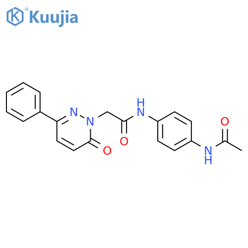 N-(4-acetamidophenyl)-2-(6-oxo-3-phenyl-1,6-dihydropyridazin-1-yl)acetamide structure