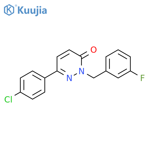 6-(4-chlorophenyl)-2-(3-fluorophenyl)methyl-2,3-dihydropyridazin-3-one structure