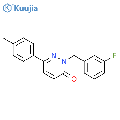 2-(3-fluorophenyl)methyl-6-(4-methylphenyl)-2,3-dihydropyridazin-3-one structure
