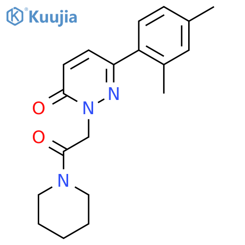 6-(2,4-dimethylphenyl)-2-2-oxo-2-(piperidin-1-yl)ethyl-2,3-dihydropyridazin-3-one structure