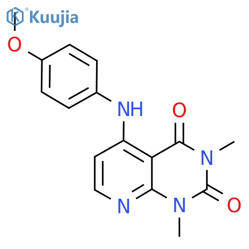 5-(4-methoxyphenyl)amino-1,3-dimethyl-1H,2H,3H,4H-pyrido2,3-dpyrimidine-2,4-dione structure
