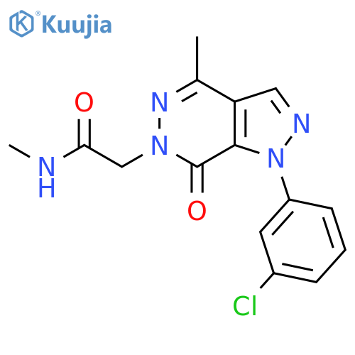2-1-(3-chlorophenyl)-4-methyl-7-oxo-1H,6H,7H-pyrazolo3,4-dpyridazin-6-yl-N-methylacetamide structure