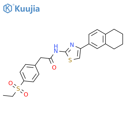 2-4-(ethanesulfonyl)phenyl-N-4-(5,6,7,8-tetrahydronaphthalen-2-yl)-1,3-thiazol-2-ylacetamide structure