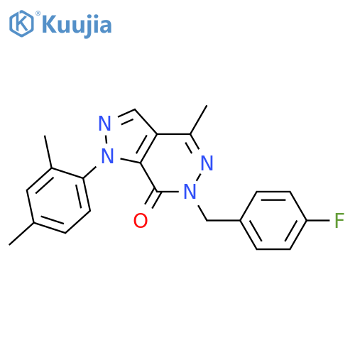 1-(2,4-dimethylphenyl)-6-(4-fluorophenyl)methyl-4-methyl-1H,6H,7H-pyrazolo3,4-dpyridazin-7-one structure