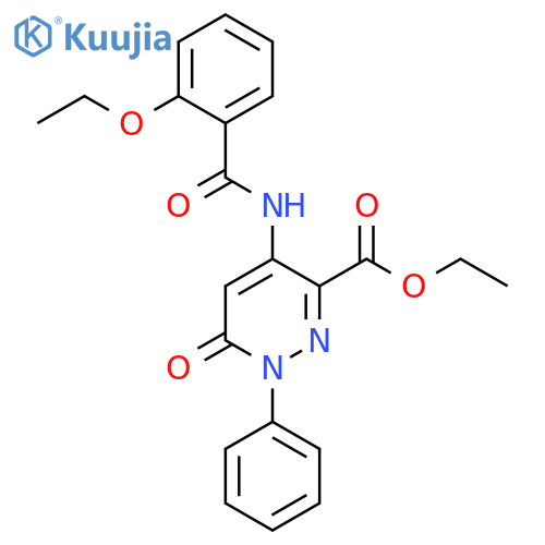 ethyl 4-(2-ethoxybenzamido)-6-oxo-1-phenyl-1,6-dihydropyridazine-3-carboxylate structure