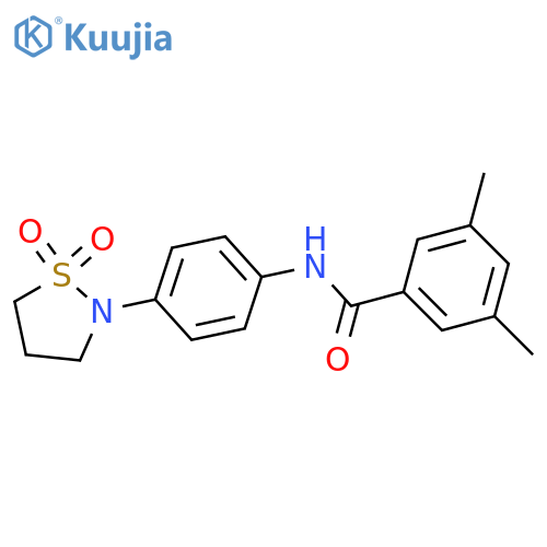 N-4-(1,1-dioxo-1lambda6,2-thiazolidin-2-yl)phenyl-3,5-dimethylbenzamide structure