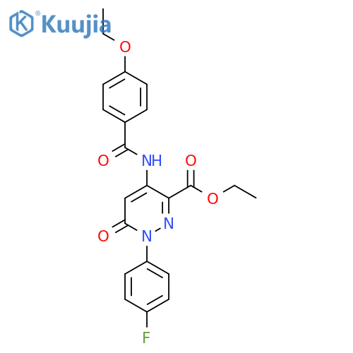 ethyl 4-(4-ethoxybenzamido)-1-(4-fluorophenyl)-6-oxo-1,6-dihydropyridazine-3-carboxylate structure